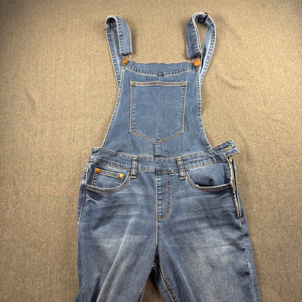 Wrangler Womens Blue Denim Slim Fit Overalls Bib Dungarees Size 26